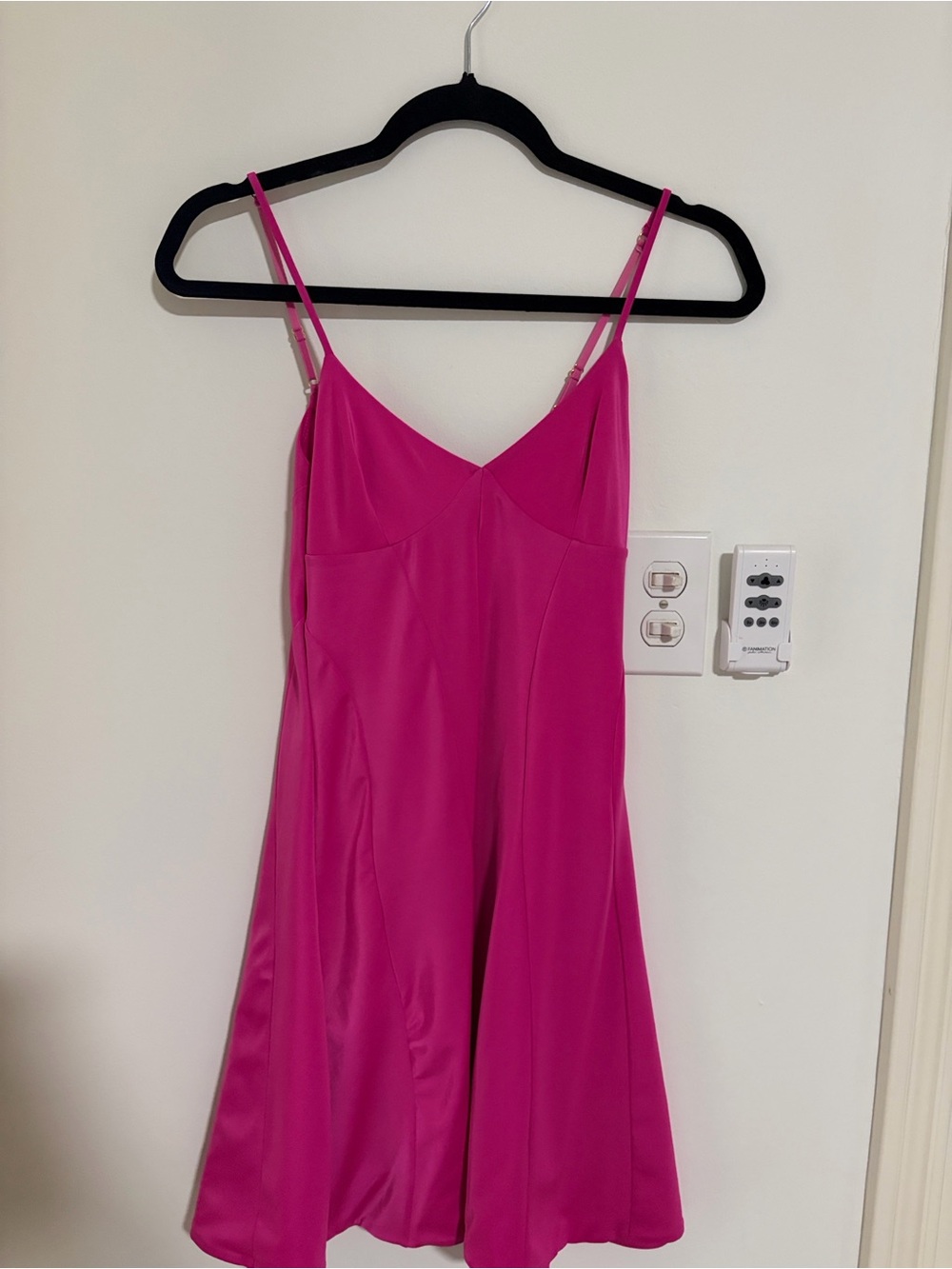 Oh Polly Edonia Fuchsia mini Dress with Adjustable Straps